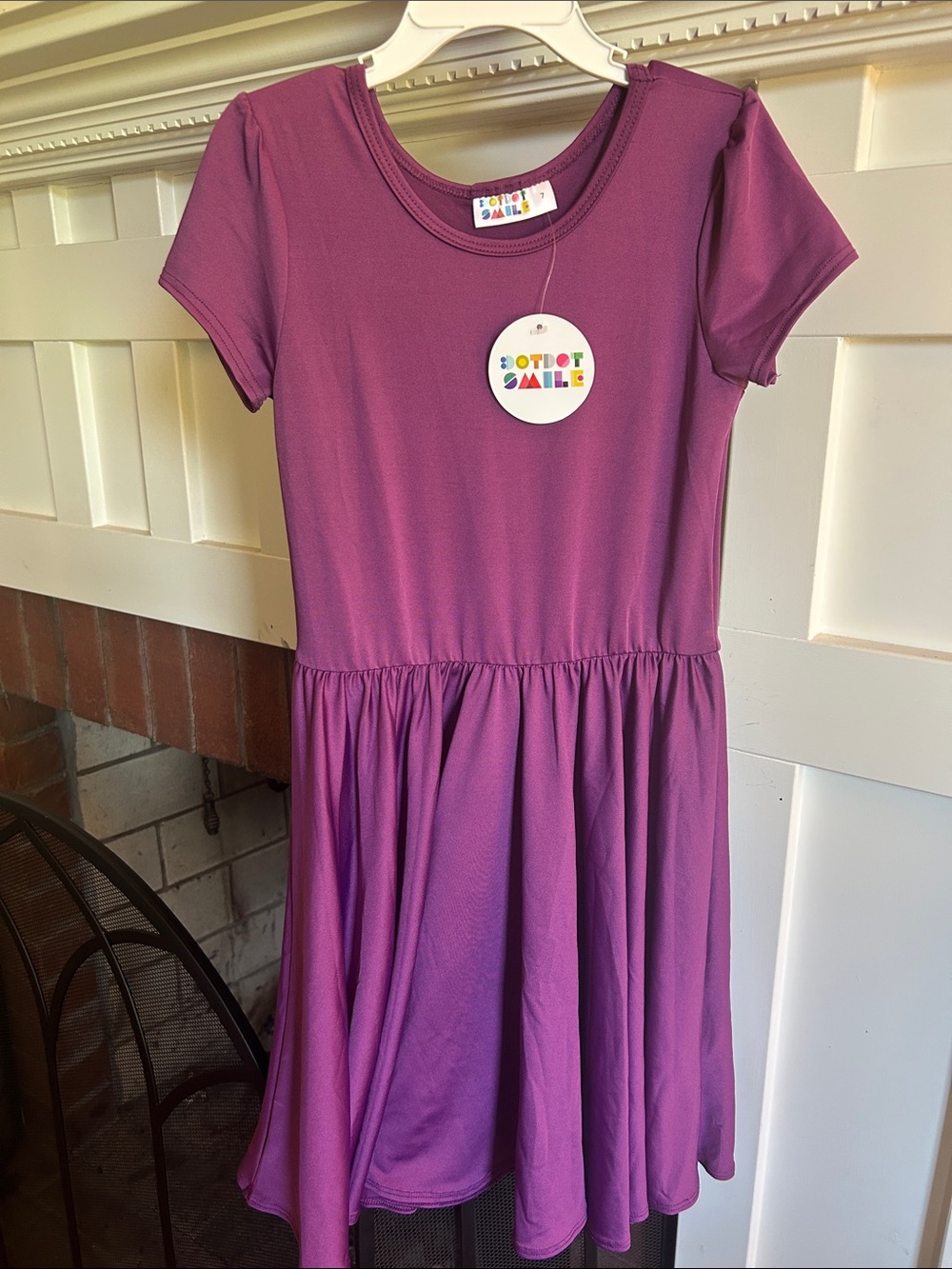 NWT Dotdotsmile Size 7 Purple Cap Sleeve Dress